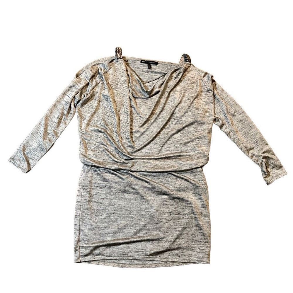 White House Black Market Silvery Gray Slinky Dress Size Medium